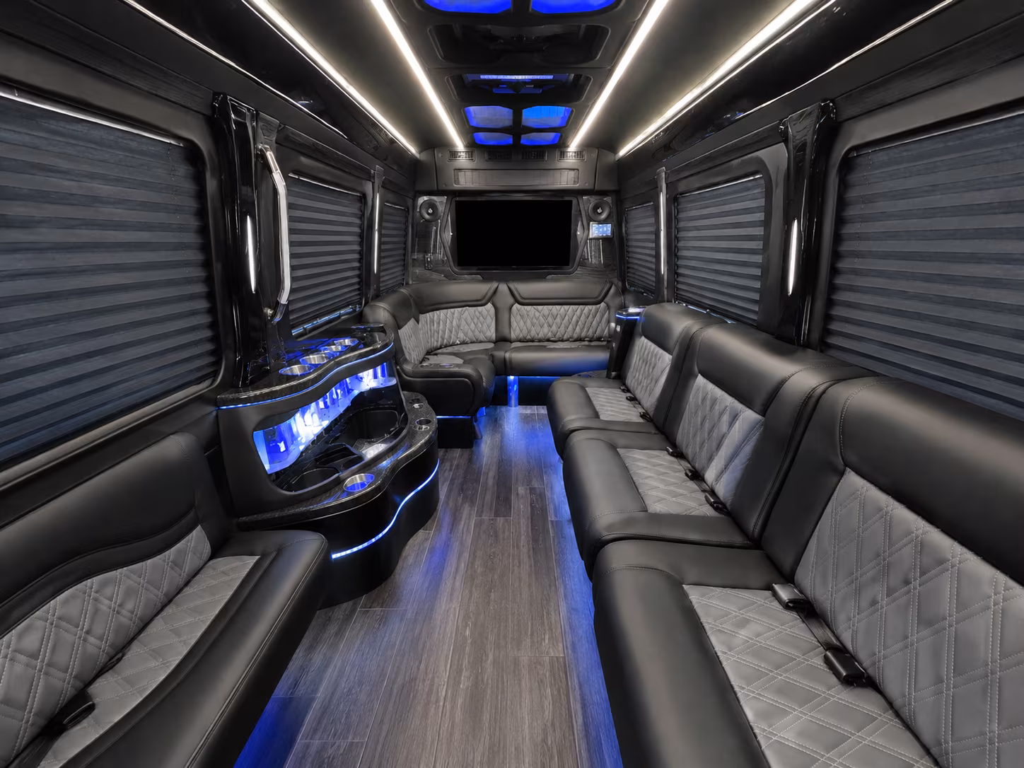 hamilton 30 passenger party bus interior