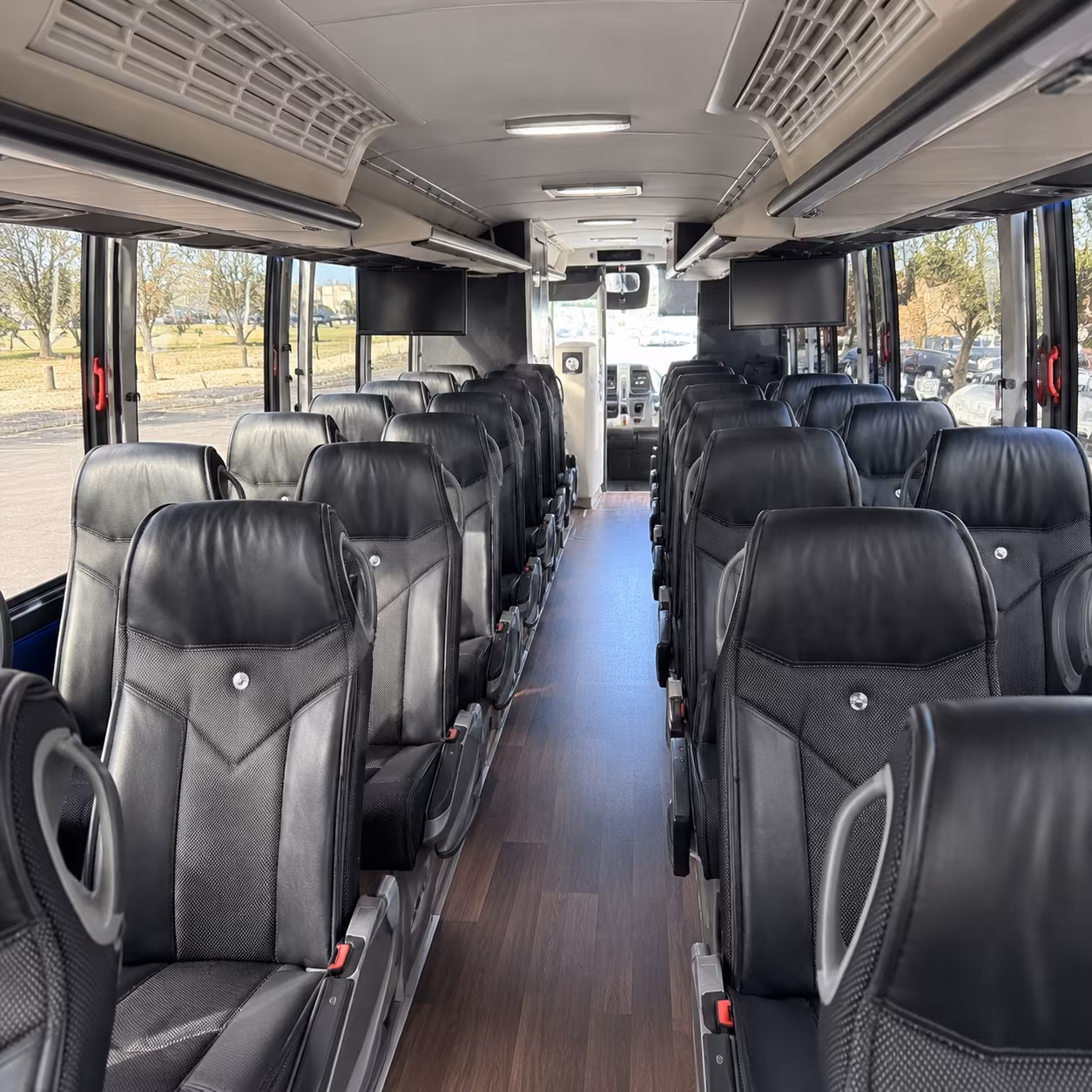 hamilton charter bus interior
