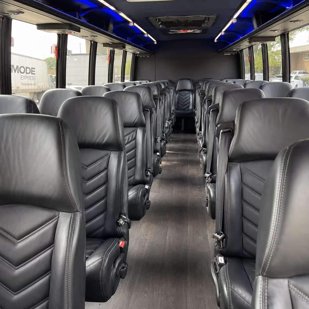 hamilton corporate event transportation onboard seating