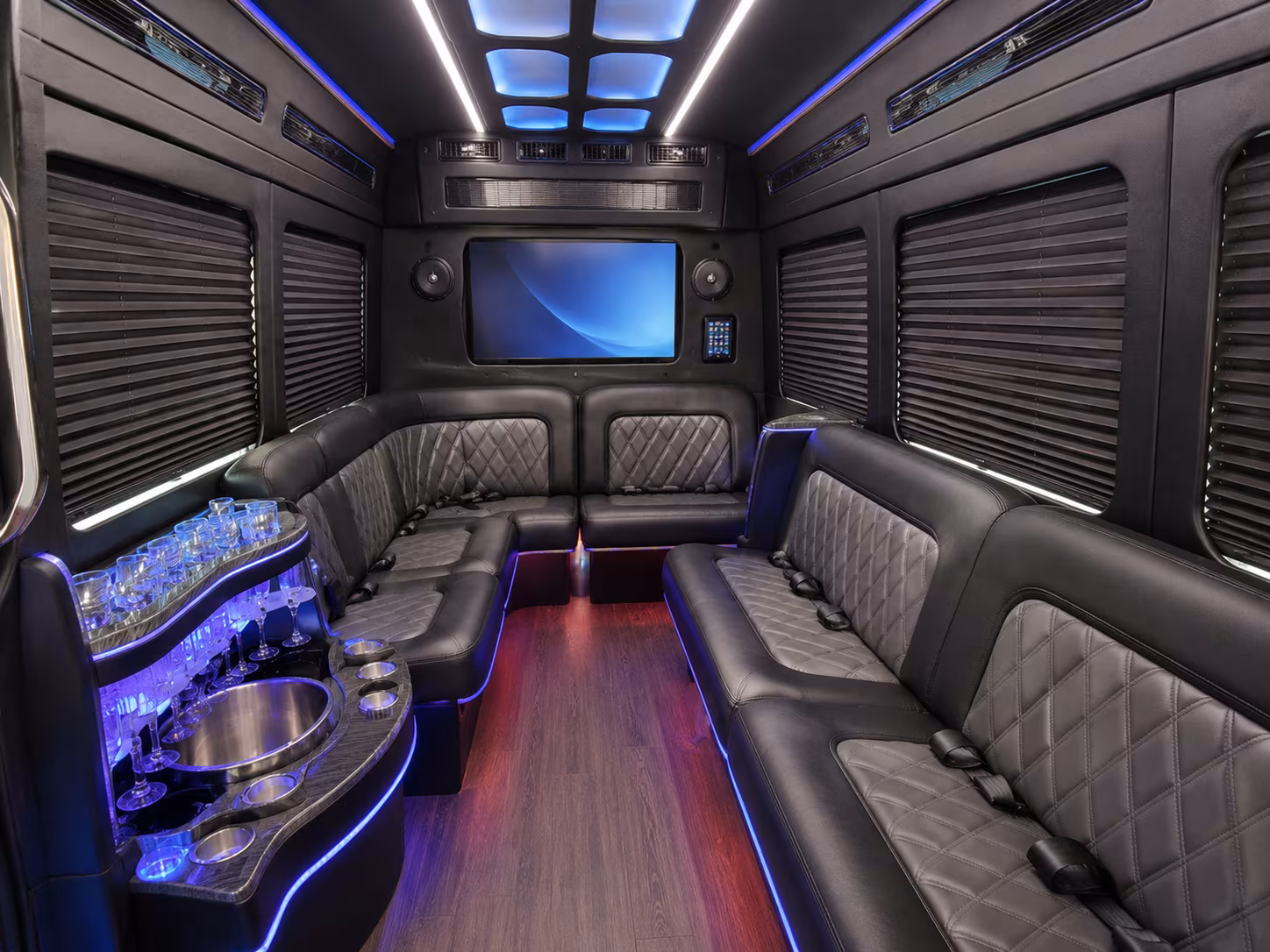 hamilton party bus interior